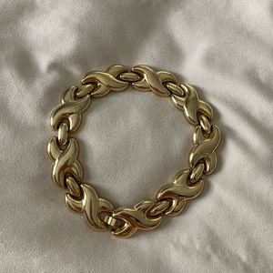 Vintage Chunky Gold Necklace Choker